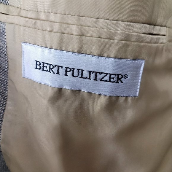 Bert Pulitzer Men Pure Silk Tweed Sports Coat/ Blazer Size 44S - Picture 2 of 7